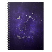 Paarse Scorpio Zodiac | Cosmic Astrology Horoscope Notitieboek (Voorkant)
