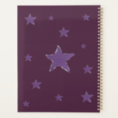 Paarse scrapbook geboortefoto-collage planner (Achterkant)