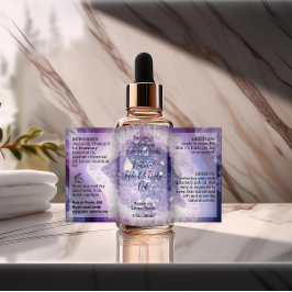 Paarse Script Bottle Label 4oz Oil Dropper Product