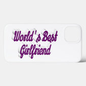 Paarse script girlfriend Case-Mate iPhone case (Achterkant (horizontaal))