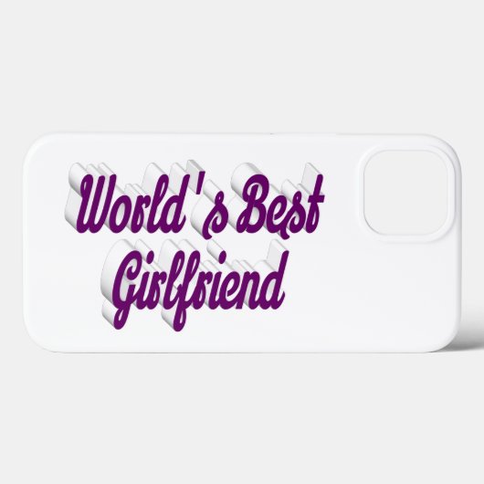 Paarse script girlfriend Case-Mate iPhone case (Achterkant (horizontaal))