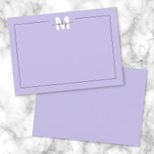 Paarse script kalligrafie naam monogram