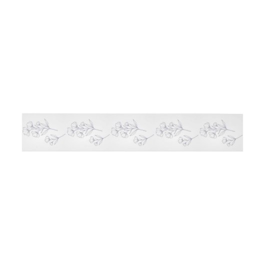 Paarse Script Line Art Buikband Uitnodigingen Wikkel (Vlak)