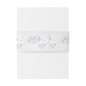 Paarse Script Line Art Buikband Uitnodigingen Wikkel (Achterkant Voorbeeld)