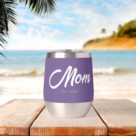 Paarse Script Moeder Gevestigd (Strand (Gedraaid)  )
