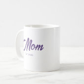 Paarse Script Moeder Opgericht Koffiemok (Voorkant links)