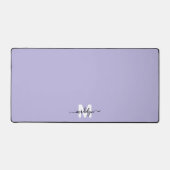 Paarse Script Naam Monogram Bureaumat (Voorkant)