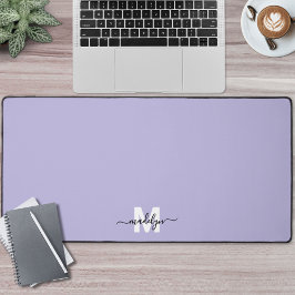 Paarse Script Naam Monogram Bureaumat