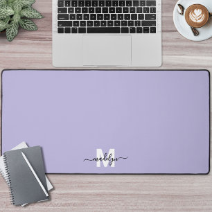 Paarse Script Naam Monogram Bureaumat