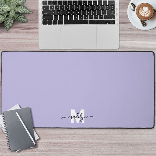 Paarse Script Naam Monogram Bureaumat
