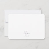 Paarse Scriptie Lijnkunst RSVP Kaart (Achterkant)