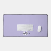 Paarse-scriptnaam monogram bureaumat (Keyboard & Muis)