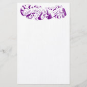 Paarse scrol 1 Corinthians 13 bruiloft Briefpapier (Voorkant)