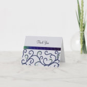 Paarse Scroll Dank u Bedankkaart (Voorkant)