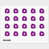 paarse scrunchie ronde sticker (Vel)
