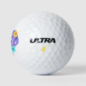 Paarse Seashell Golfballen (Logo)