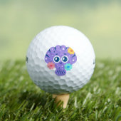 Paarse Seashell Golfballen (Insitu Shirt)