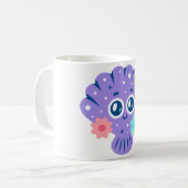 Paarse Seashell Koffiemok (Voorkant links)
