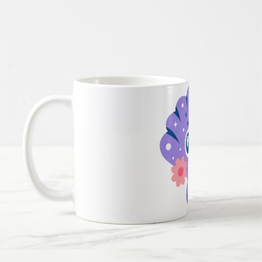 Paarse Seashell Koffiemok (Links)