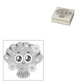 Paarse Seashell Rubberstempel (Gestempeld)