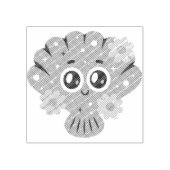 Paarse Seashell Rubberstempel (Afrduk)