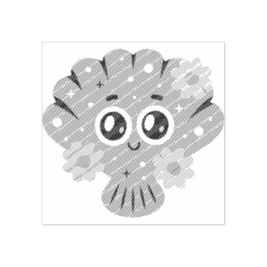 Paarse Seashell Rubberstempel (Afrduk)