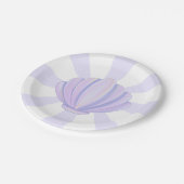 Paarse Seashell Starburst Verjaardagsfeest Papieren Bordje (Gekanteld)
