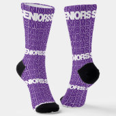 Paarse Seniors Seniors Seniors Socks Sokken (Gebogen)
