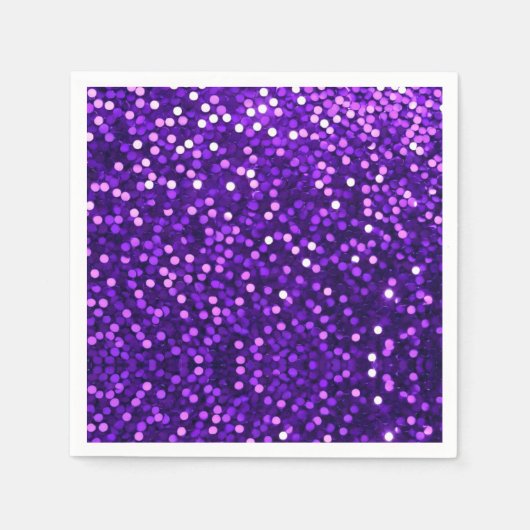 Paarse Sequin Look Papier servet (Voorkant)
