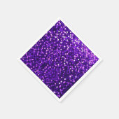 Paarse Sequin Look Papier servet (Hoek)
