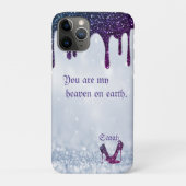 Paarse Sequins Case-Mate iPhone Case (Achterkant)