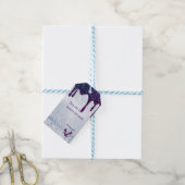 Paarse Sequins, Heels Cadeaulabel (Met Touw)