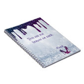 Paarse Sequins Notitieboek (Rechterzijde)