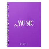 Paarse serenade: gepersonaliseerde muziek notitieboek (Voorkant)