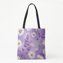 Paarse Serenity Floral Tas