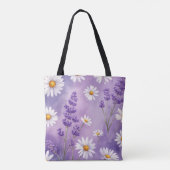 Paarse Serenity Floral Tas (Achterkant)