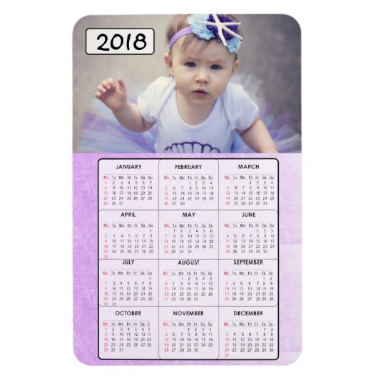 Paarse serie 2018: Fotokalender Magnet Magneet (Verticaal)