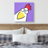 Paarse SERIEUZE CHICKEN VAN Sandra Boynton Canvas Afdruk (Insitu (Slaapkamer))