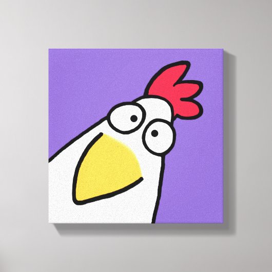 Paarse SERIEUZE CHICKEN VAN Sandra Boynton Canvas Afdruk (Voorkant)