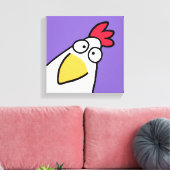 Paarse SERIEUZE CHICKEN VAN Sandra Boynton Canvas Afdruk (Insitu (Woonkamer))