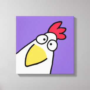 Paarse SERIEUZE CHICKEN VAN Sandra Boynton Canvas Afdruk