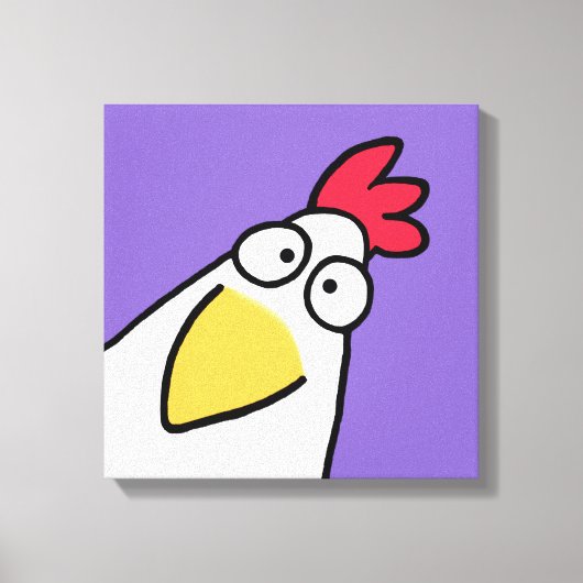 Paarse SERIEUZE CHICKEN VAN Sandra Boynton Canvas Afdruk (Voorkant)