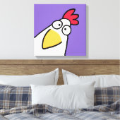 Paarse SERIEUZE CHICKEN VAN Sandra Boynton Canvas Afdruk (Insitu (Slaapkamer))