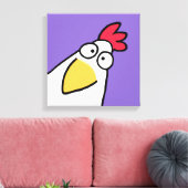 Paarse SERIEUZE CHICKEN VAN Sandra Boynton Canvas Afdruk (Insitu (Woonkamer))