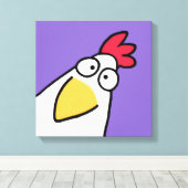 Paarse SERIEUZE CHICKEN VAN Sandra Boynton Canvas Afdruk (Insitu (Houten vloer))