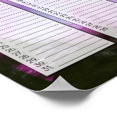 Paarse Sering Aangepaste Verjaardagskalender voor Poster (Hoek)