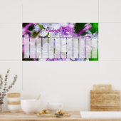 Paarse Sering Aangepaste Verjaardagskalender voor Poster (Keuken)