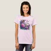 Paarse Sering  Beste Moeder Bloem T-Shirt (Voorkant volledig)