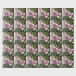 Paarse Sering Bloem Botanisch Bloemendecoratiepapi Cadeaupapier