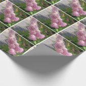 Paarse Sering Bloem Botanisch Bloemendecoratiepapi Cadeaupapier (Hoek)
